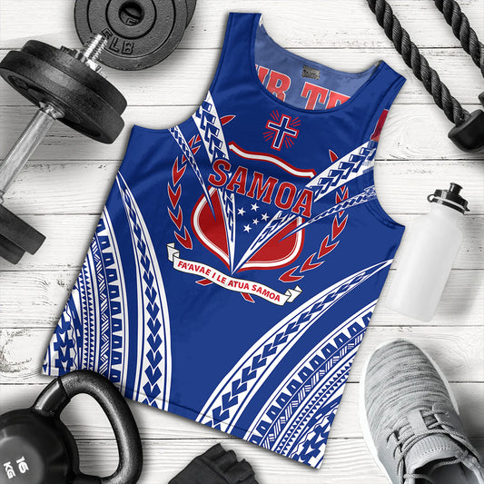 Samoa Tank Top Custom Polynesian Tribal Crest Design
