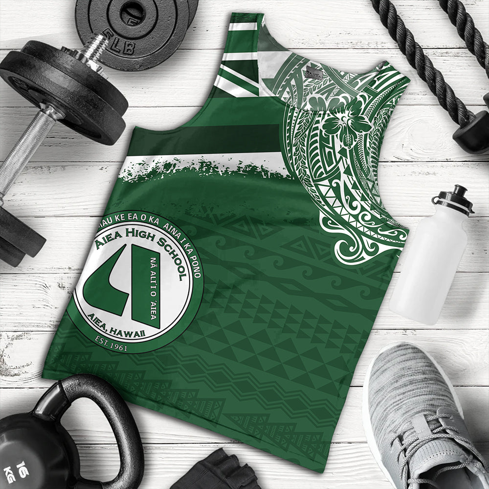 Hawaii Tank Top Aiea High School Flag With Crest Style