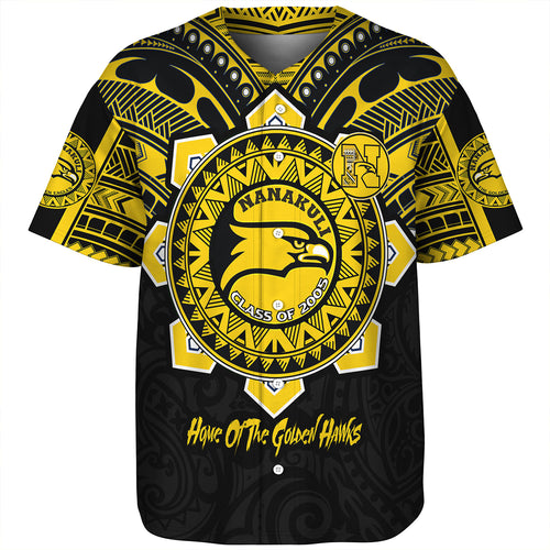Hawaii Baseball Shirt Custom Nanakuli High & Intermediate School Home Of Golden Hawks Tribal Style