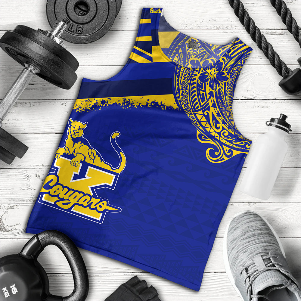 Hawaii Tank Top Henry J. Kaiser High School Flag With Crest Style