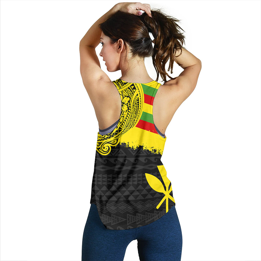 Kanaka Maoli Women Tank Polynesian Flag With Coat Of Arms