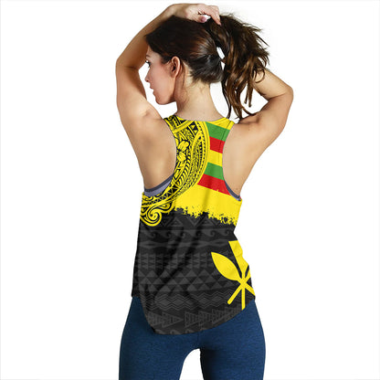 Kanaka Maoli Women Tank Polynesian Flag With Coat Of Arms