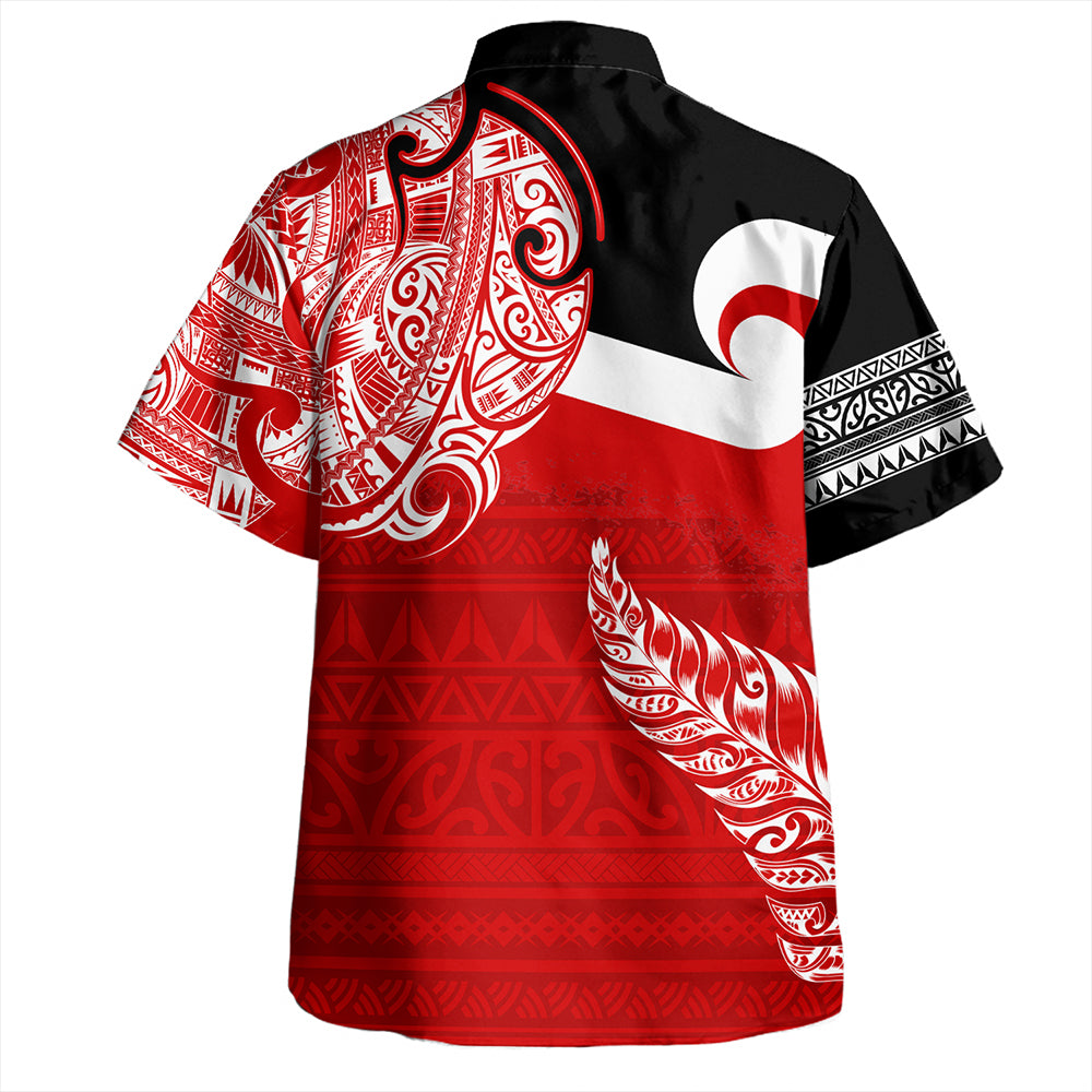 New Zealand Hawaiian Shirt Tino Rangatiratanga Maori With Silver Fern