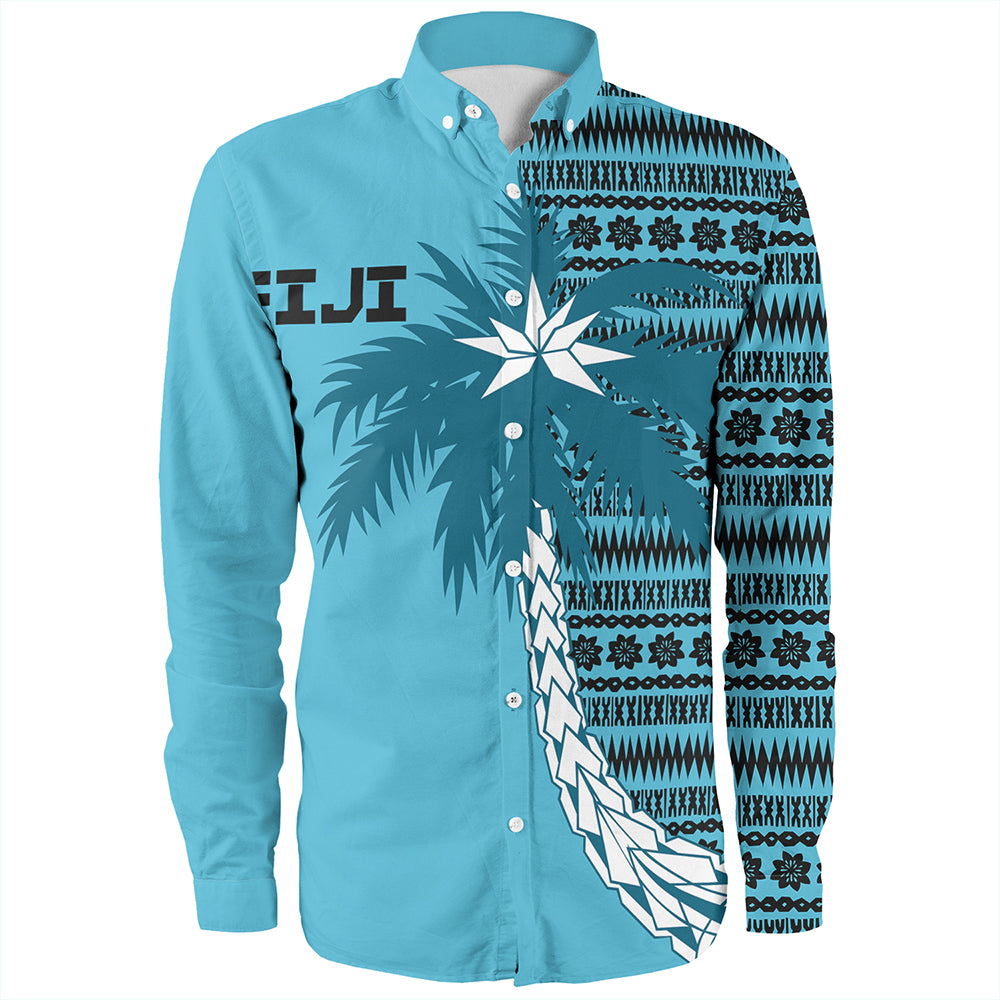 Fiji Long Sleeve Shirt Fiji Tapa Coconut