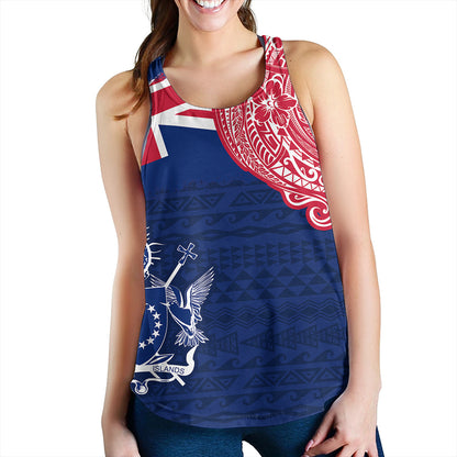 Cook Islands Women Tank Polynesian Flag With Coat Of Arms