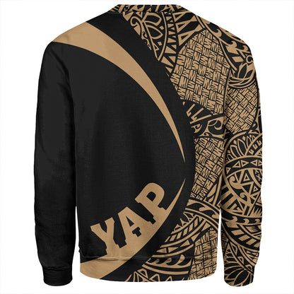 Yap Sweatshirt Coat Of Arm Lauhala Gold Circle