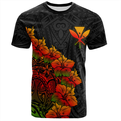 Hawaii T-Shirt Hawaii Kanaka Map Style Tropical