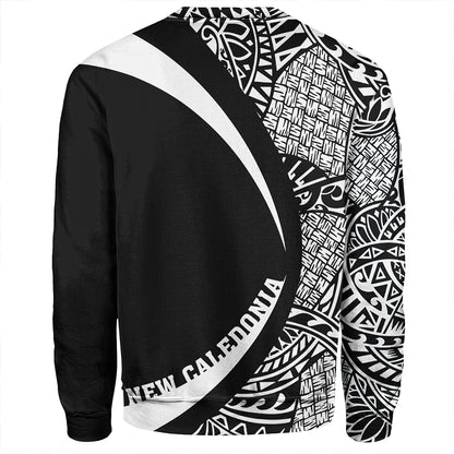 New Caledonia Sweatshirt Coat Of Arm Lauhala White Circle