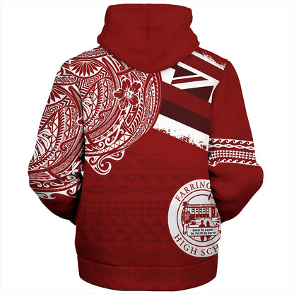 Hawaii Sherpa Hoodie Farrington High School Flag With Crest Style