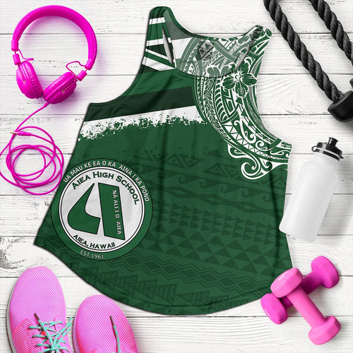 Hawaii Women Tank Aiea High School Flag With Crest Style