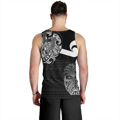 New Zealand Tank Top Tino Rangatiratanga Maori Mask Black