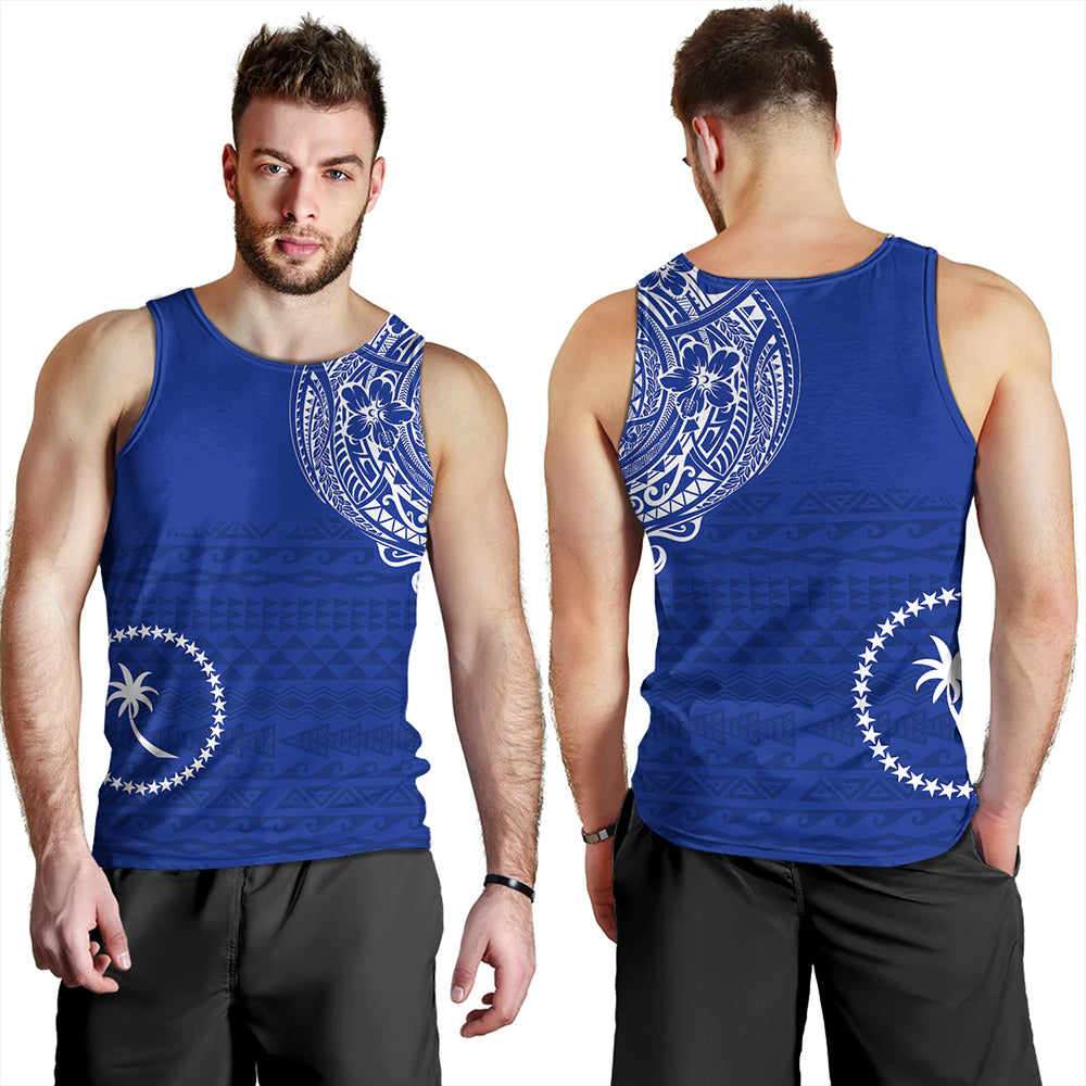 Chuuk Tank Top Polynesian Flag With Coat Of Arms