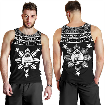 Guam Seal With Philippines Filipinos Sun Tank Top Tribal Island
