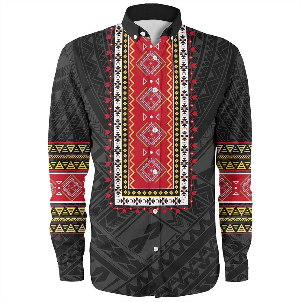 Philippines Long Sleeve Shirt Ethnic Traditional Eagle Style
