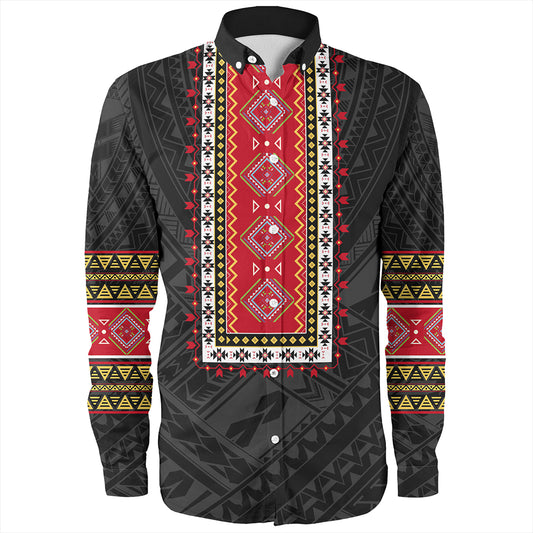 Philippines Long Sleeve Shirt Ethnic Traditional Eagle Style