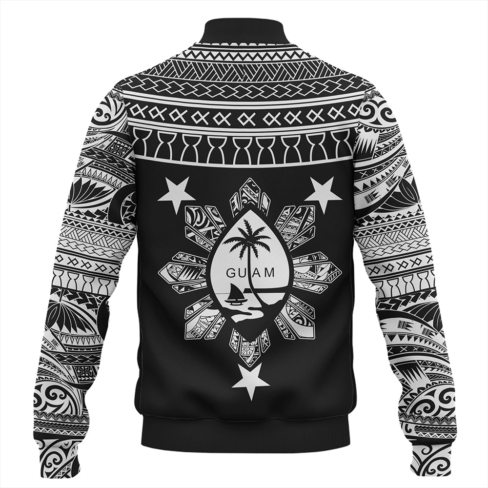 Guam Seal With Philippines Filipinos Sun Baseball Jacket Tribal Island