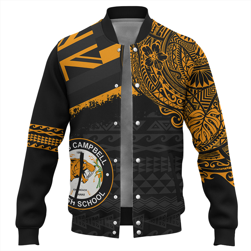 Hawaii Baseball Jacket James Campbell High School Flag With Crest Style