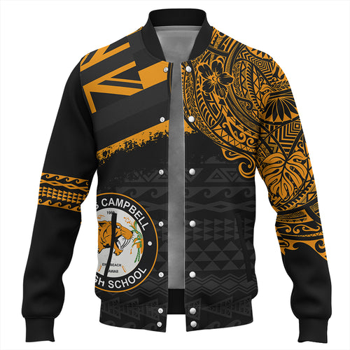 Hawaii Baseball Jacket James Campbell High School Flag With Crest Style