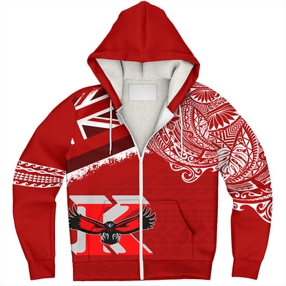 Hawaii Sherpa Hoodie Kauai High School With Crest Style