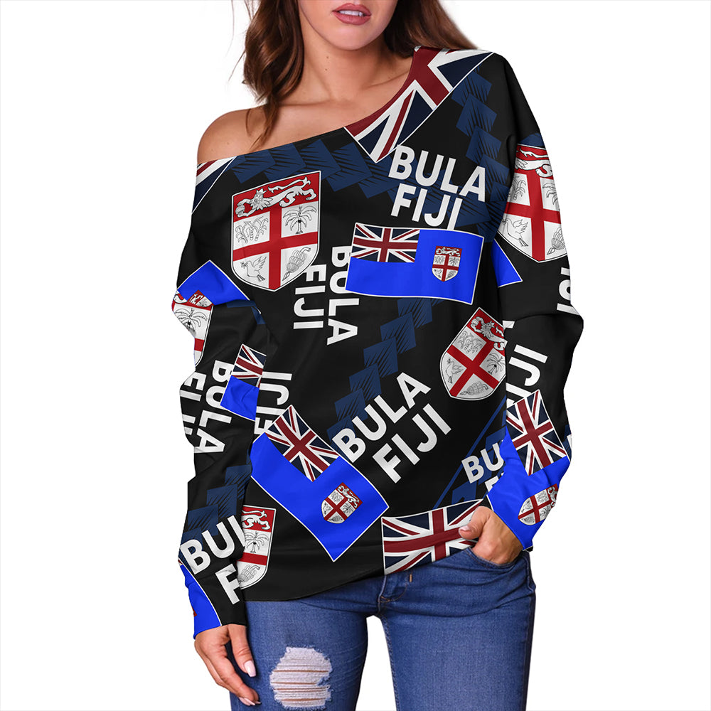 Fiji Off Shoulder Sweatshirt Flag Outfit Free Style