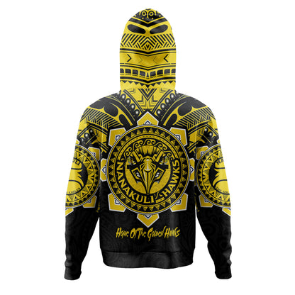 Hawaii Hoodie Custom Nanakuli High & Intermediate School Home Of Golden Hawks Tribal Style