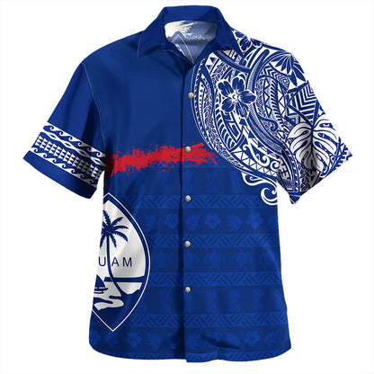 Chuuk Hawaiian Shirt Polynesian Flag With Coat Of Arms