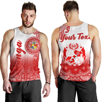 Tonga Tank Top Custom Pattern Ngatu With Paisley Style