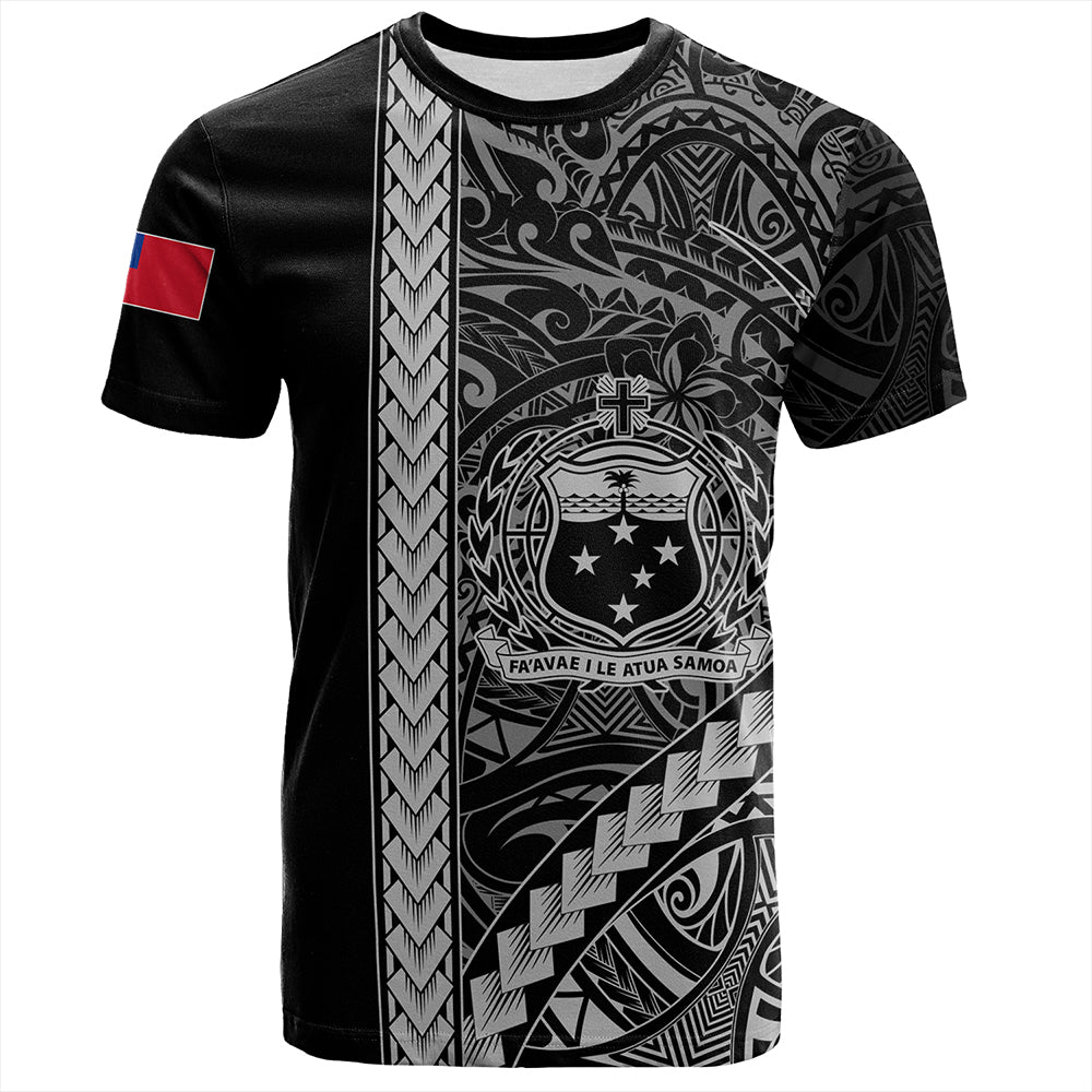 Samoa T-Shirt Tribal Polynesian Coat Of Arms White