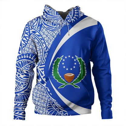 Pohnpei Hoodie Coat Of Arm Lauhala Circle