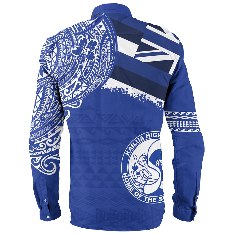 Hawaii Long Sleeve Shirt Kailua High School With Crest Style