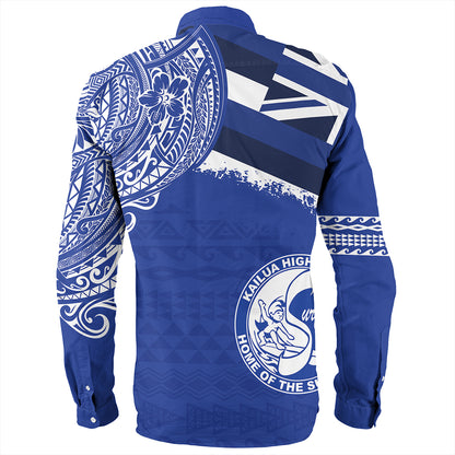 Hawaii Long Sleeve Shirt Kailua High School With Crest Style