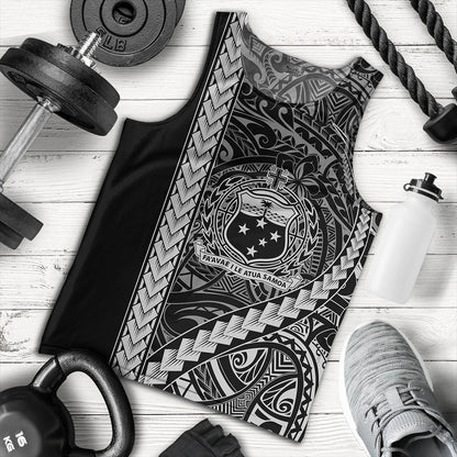 Samoa Tank Top Tribal Polynesian Coat Of Arms White