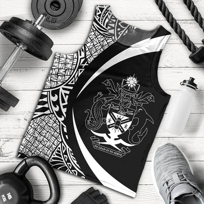 Solomon Islands Tank Top Coat Of Arm Lauhala White Circle