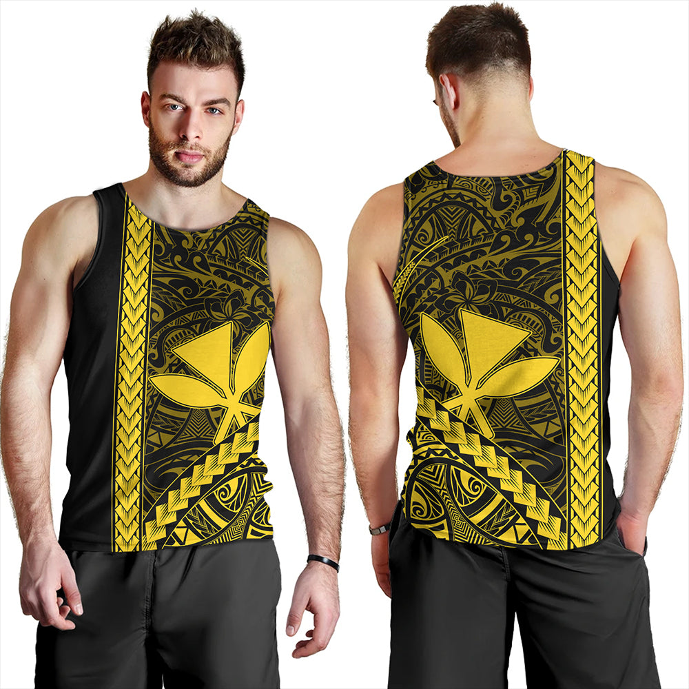 Hawaii Tank Top Tribal Polynesian Kanaka Maoli Yellow
