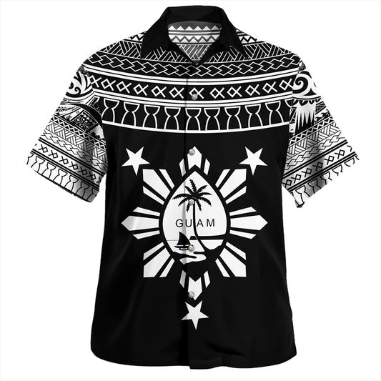 Guam Seal With Philippines Sun Hawaiian Shirt Tribal Island