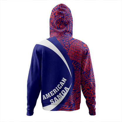 Samoa Hoodie American Samoa Coat Of Arm Lauhala Circle