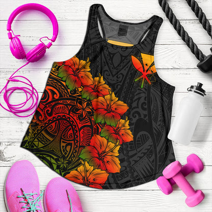 Hawaii Women Tank Hawaii Kanaka Map Style Tropical