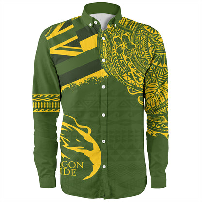 Hawaii Long Sleeve Shirt Honokaa High And Intermediate School With Crest Style
