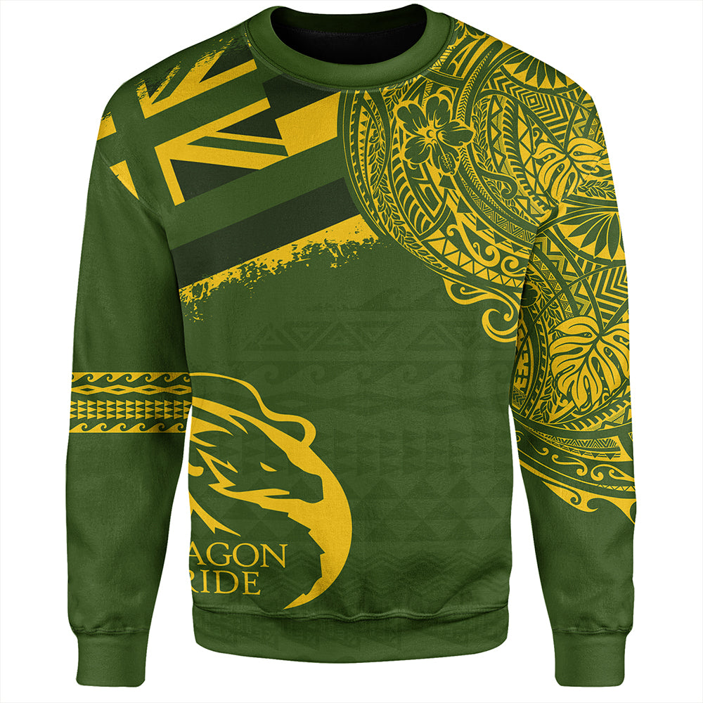 Hawaii Sweatshirt Honokaa High And Intermediate School With Crest Style