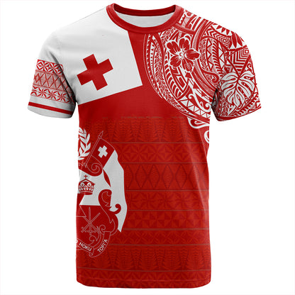 Tonga T-Shirt Tonga Polynesian Flag With Coat Of Arms