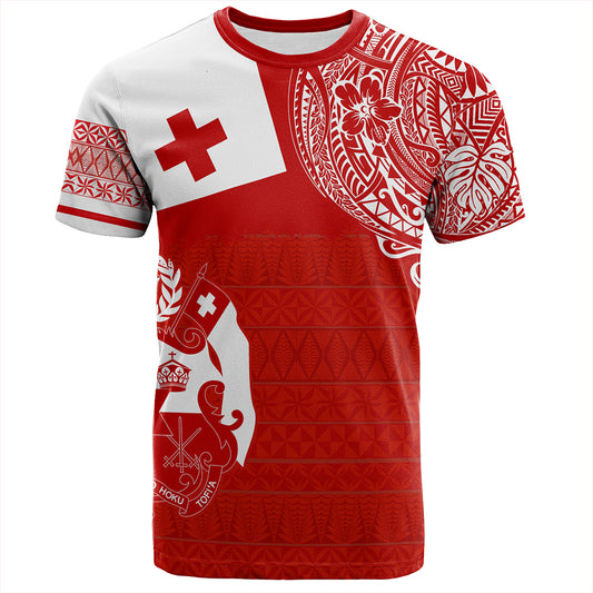 Tonga T-Shirt Tonga Polynesian Flag With Coat Of Arms