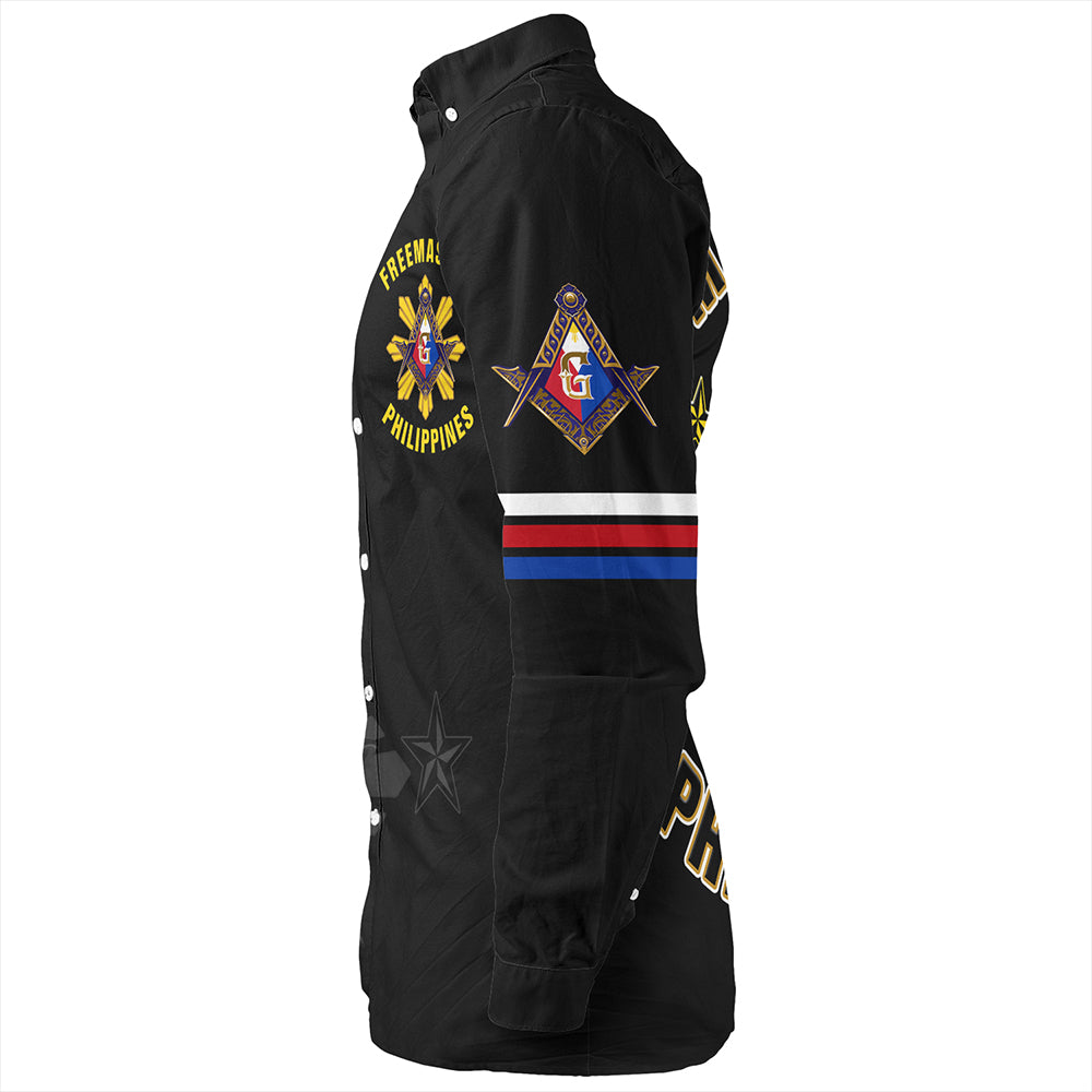 Philippines Long Sleeve Shirt Freemasons Filipino Star Letter Style