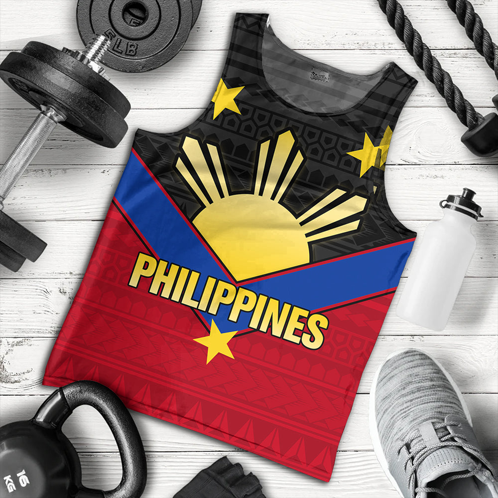 Philippines Tank Top Custom - Philippines Sun Star Sport Style Polynesian