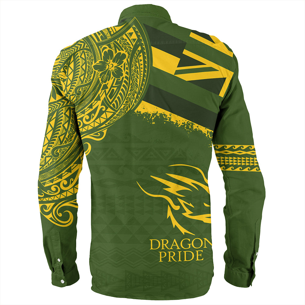 Hawaii Long Sleeve Shirt Honokaa High And Intermediate School With Crest Style