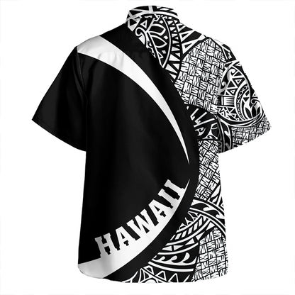 Hawaii Hawaiian Shirt Kanaka Maoli Hawaiian Map Lauhala White Circle