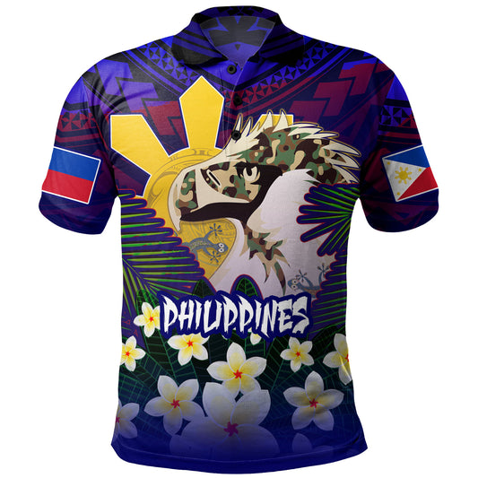Philippines Filipinos Polo Shirt Custom Philippine Sun And Eagles Summer Vibes