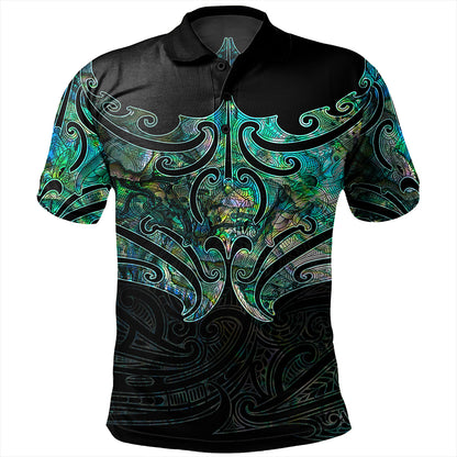 New Zealand Polo Shirt Maori Papua Shell Pattern