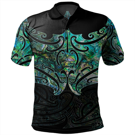 New Zealand Polo Shirt Maori Papua Shell Pattern