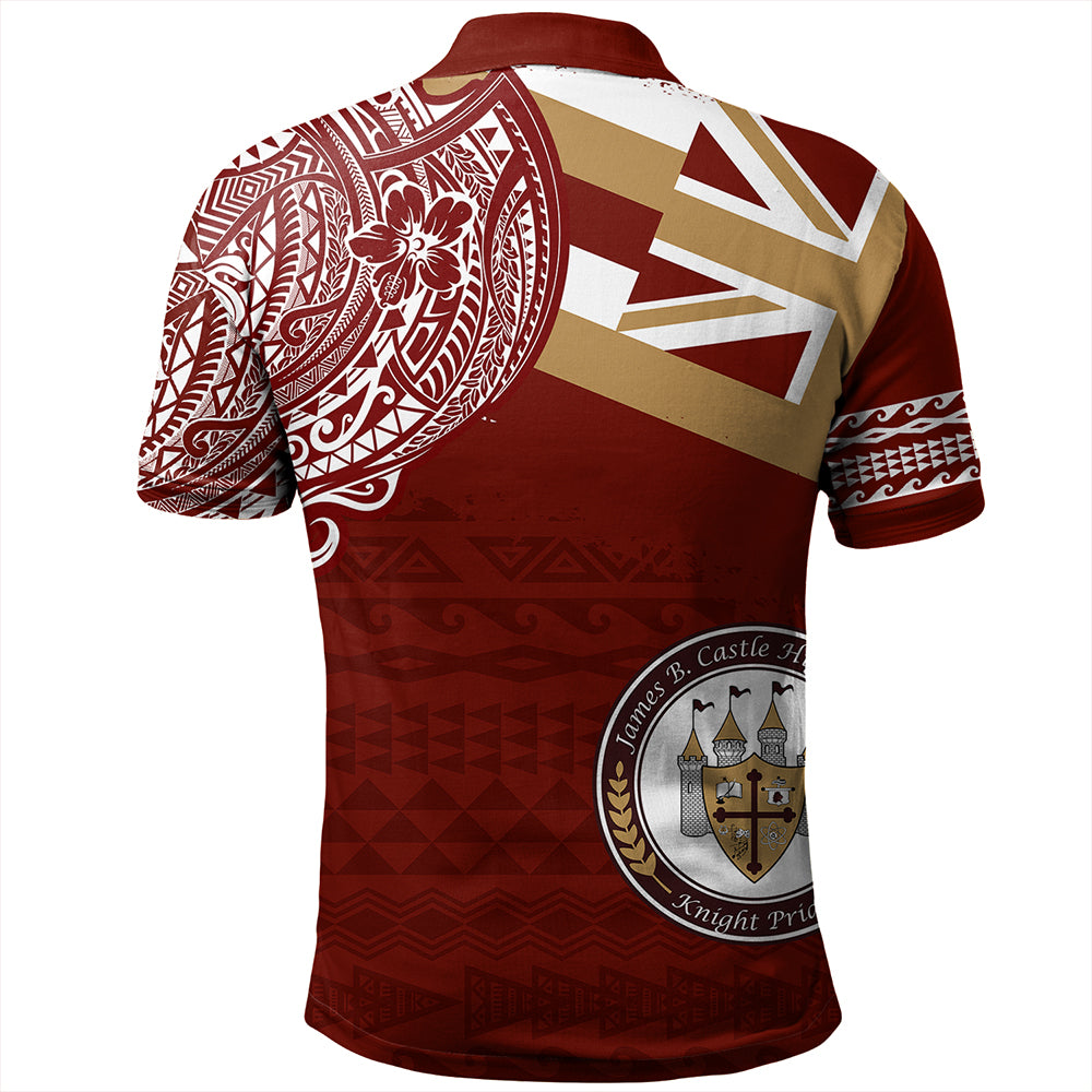 Hawaii Polo Shirt James B. Castle High School With Crest Style