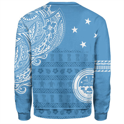 Micronesian Sweatshirt Federated States Of Micronesia Flag With Coat Of Arms
